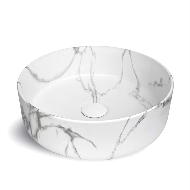 Radius Round Basin 360mm Matte Carrara Bathroom Basin Otti Australia   