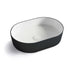 Quay Oval Basin 500x340mm Matte White and Black