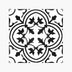 Pattern Tile 200x200 Matt White 2502 Encaustic Look Rectified