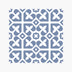 Pattern Tile 200x200 Matt Baby Blue Encaustic Look Rectified Sample