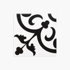 Pattern Tile 200x200 Matt White PCS706 Encaustic Look Pressed Sample