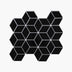 Porcelain Mosaic Diamond 83x48mm Gloss Black