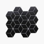 Porcelain Mosaic Diamond 83x48mm Matt Black