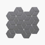 Porcelain Mosaic Diamond 83x48mm Matt Grey