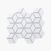 Porcelain Mosaic Diamond 83x48mm Matt White