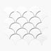 Porcelain Mosaic FanShape 75mm Gloss White Sample