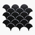 Porcelain Mosaic FanShape 75mm Matt Black Sample
