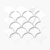 Porcelain Mosaic FanShape 75mm Matt Carrara Sample