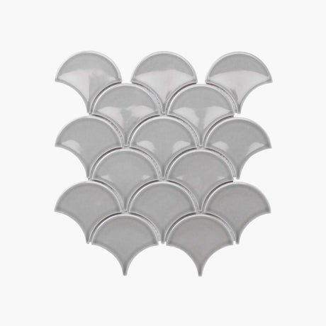 Porcelain-Mosaic-Fish-Scale-95mm-Glossy-Light-Grey