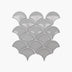 Porcelain Mosaic FanShape 95mm Gloss Grey Sample