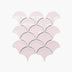 Porcelain Mosaic FanShape 95mm Gloss Pink
