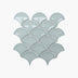 Porcelain Mosaic FanShape 95mm Gloss Sky Blue