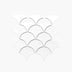Porcelain Mosaic FanShape 95mm Gloss White