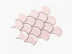 Porcelain Mosaic FanShape 95mm Gloss Pink Sample