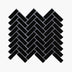 Porcelain Mosaic Herringbone 25x75mm Gloss Black