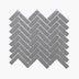 Porcelain Mosaic Herringbone 25x75mm Gloss Grey