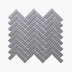 Porcelain Mosaic Herringbone 25x75mm Matt Grey Sample