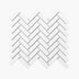 Porcelain Mosaic Herringbone 25x75mm Matt White Sample