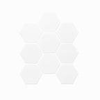 Porcelain Mosaic Hexagon 95x110mm Matt White Sample