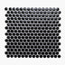 Porcelain Mosaic PennyRound D20mm Gloss Black Sample