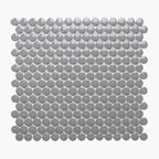Porcelain Mosaic PennyRound D20mm Gloss Grey