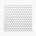 Porcelain Mosaic PennyRound D20mm Gloss White Sample