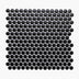 Porcelain Mosaic PennyRound D20mm Matt Black Sample