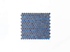 Antique Procelain Mosaic Small Penny Round 291x315 Blue Glossy Sample