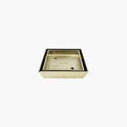 TM Tile Insert Floor Waste 115x115 mm Brushed Yellow Gold