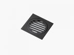 TM Square Floor Waste-M Electroplate Black Finish 110x110 mm